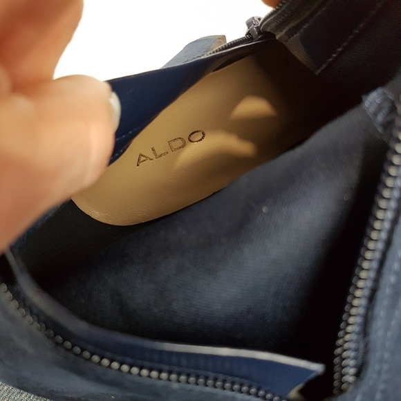 ALDO Blue Suede OTK Boots 4.5" Heel Size 6 - Picture 11 of 14